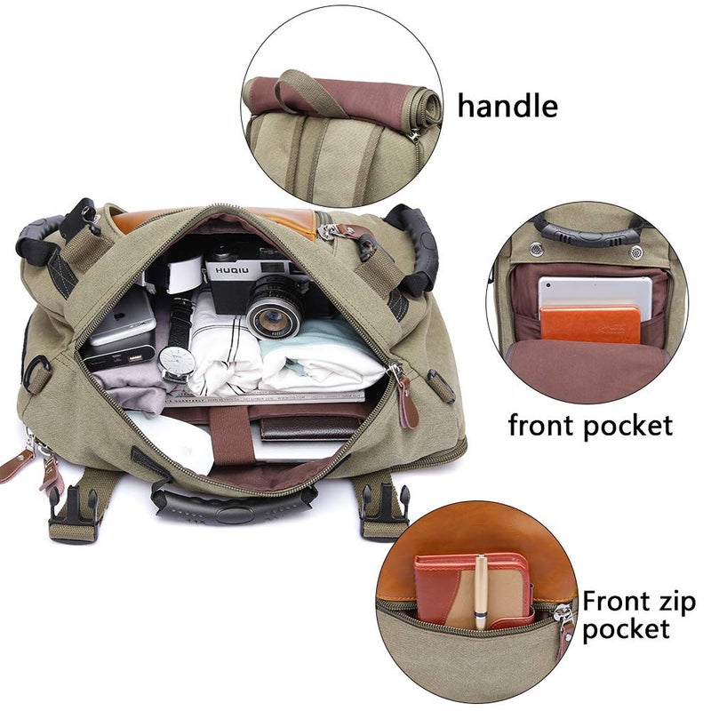 KAKA Travel Laptop Backpack, Green, 15.6-inch Laptop Compartment - Image 5